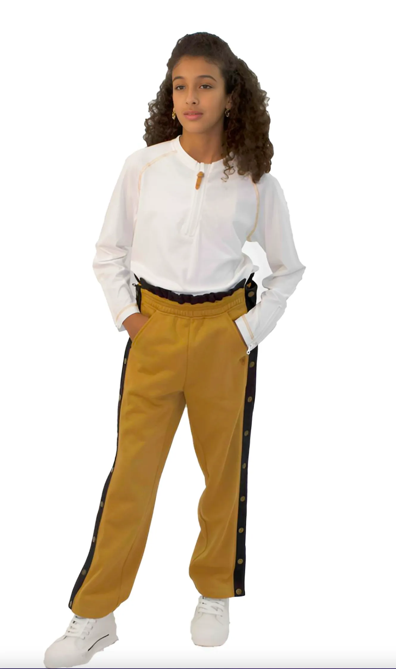 Adaptive Kids Sweatpants, with Full Elastic Waist & Side Full Zipper for Easy Undressing