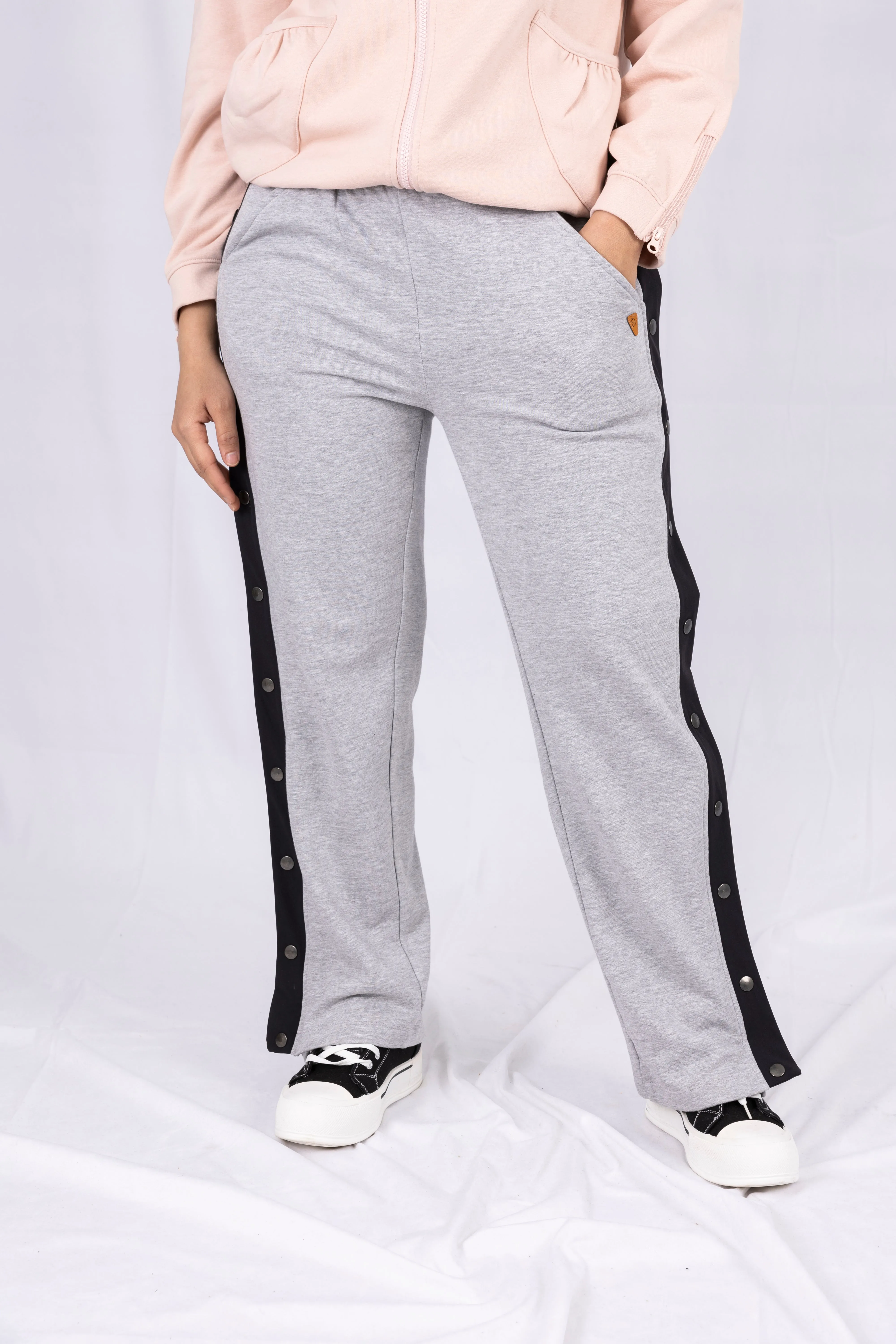 Adaptive Kids Sweatpants, with Full Elastic Waist & Side Full Zipper for Easy Undressing