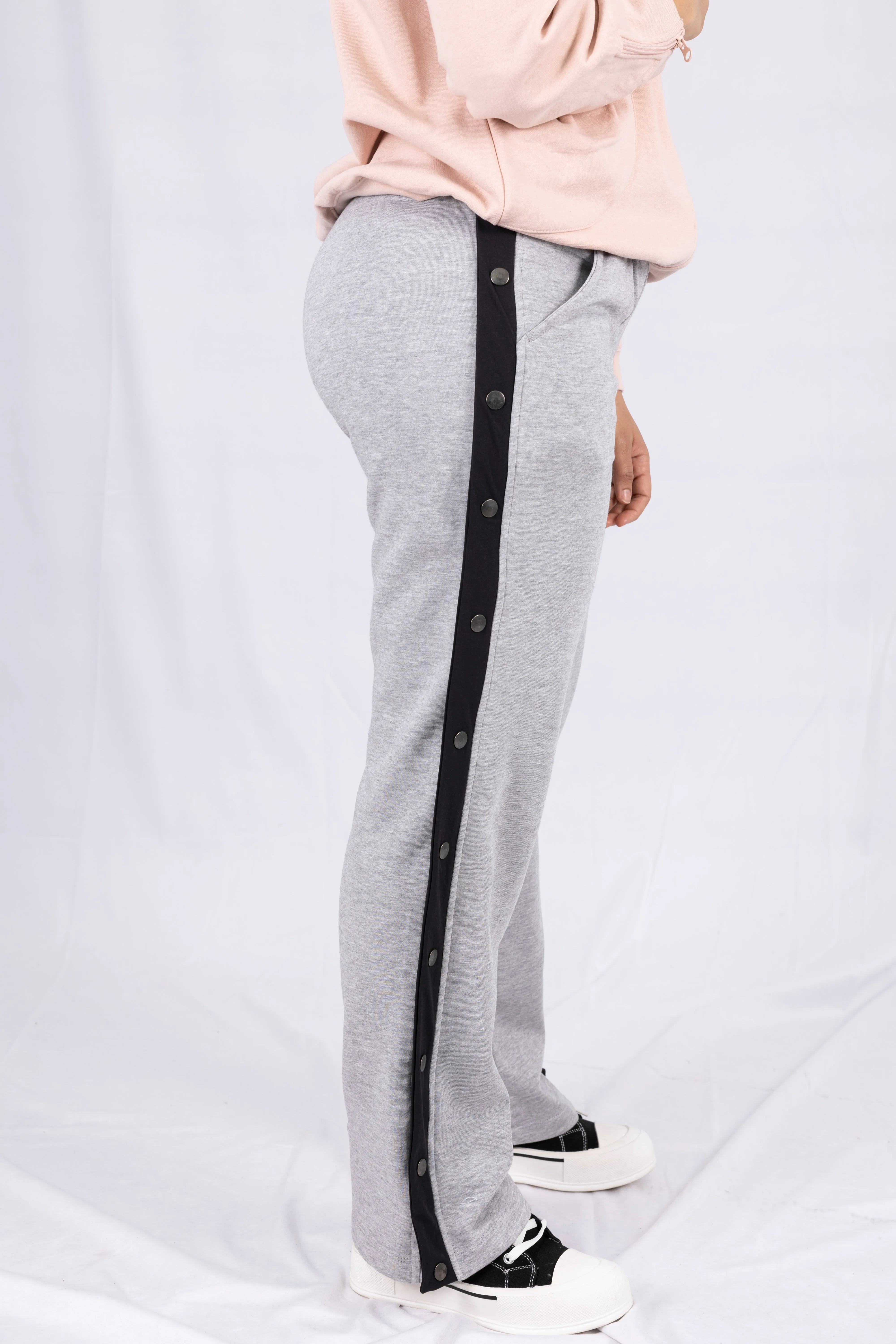 Adaptive Kids Sweatpants, with Full Elastic Waist & Side Full Zipper for Easy Undressing