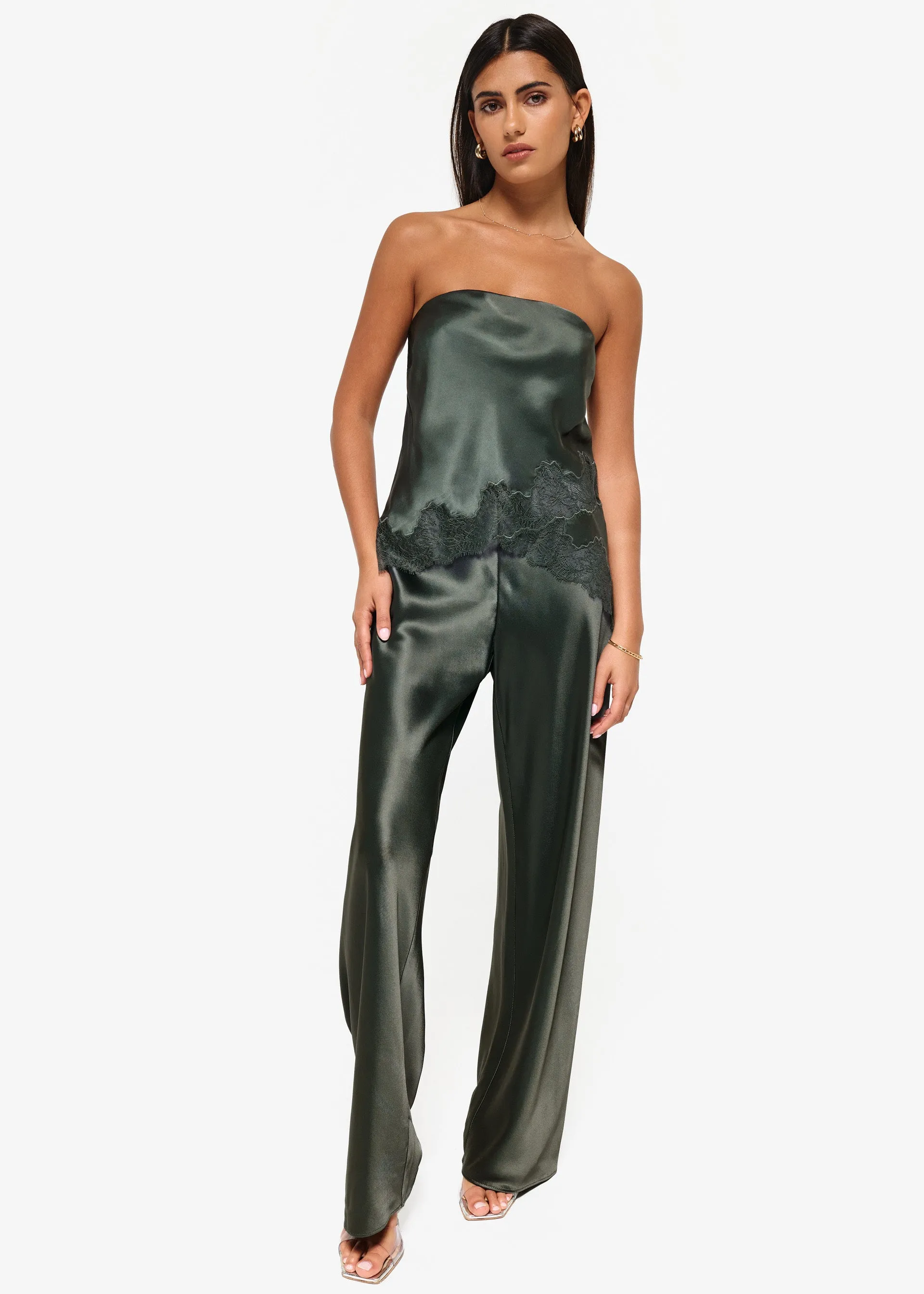 Cami NYC Bristol Silk Pant in Thyme