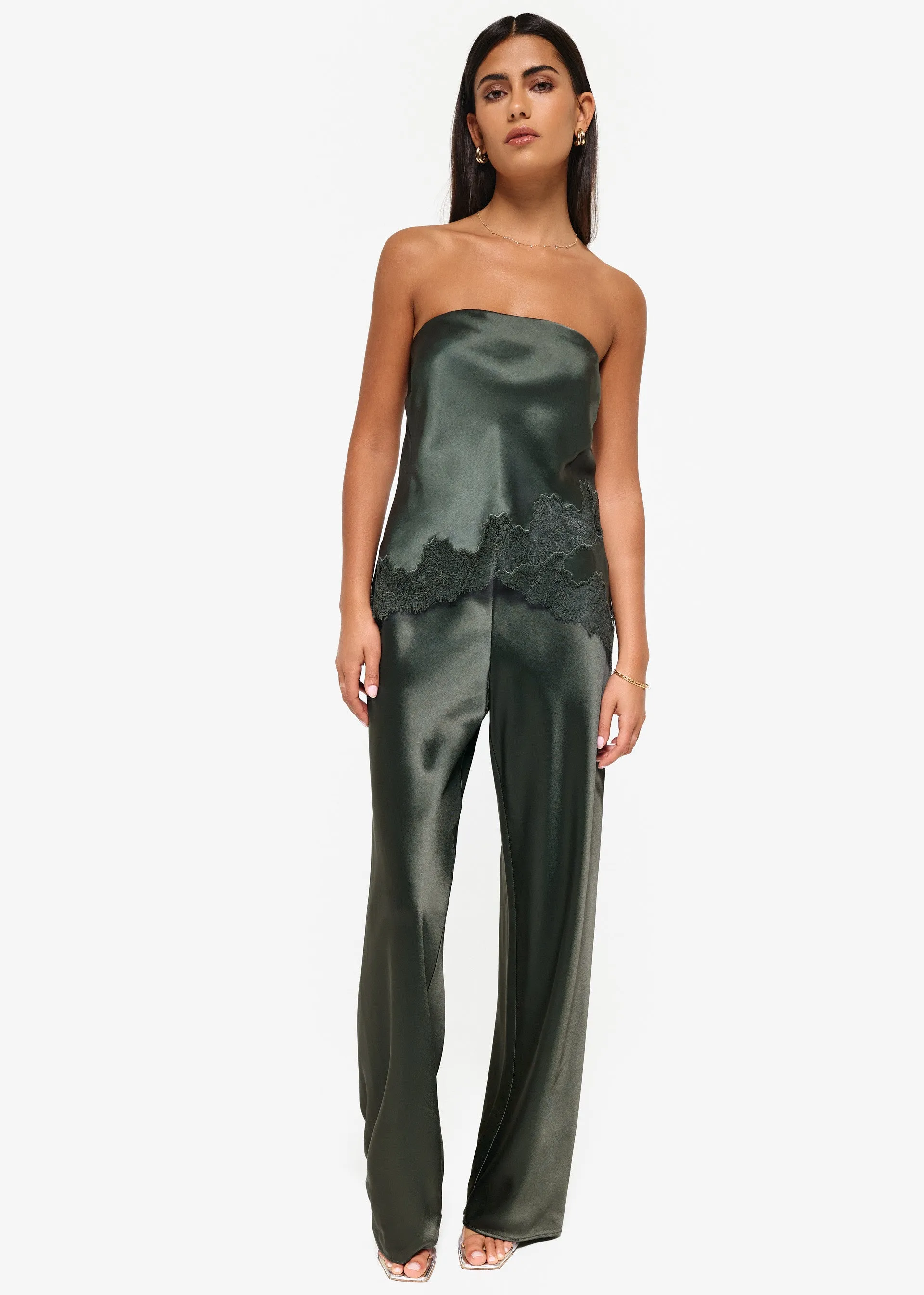 Cami NYC Bristol Silk Pant in Thyme