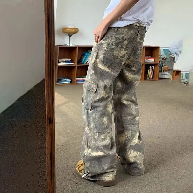 Camouflage Pleated Front Cargo Pants