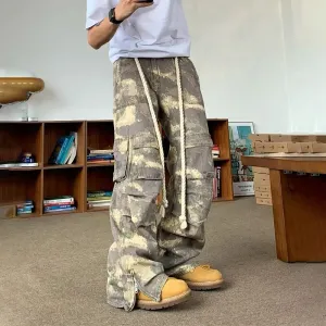 Camouflage Pleated Front Cargo Pants