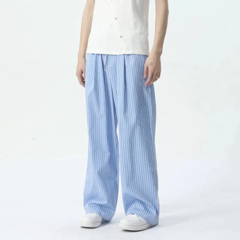 Casual Striped Pattern Loose Pants