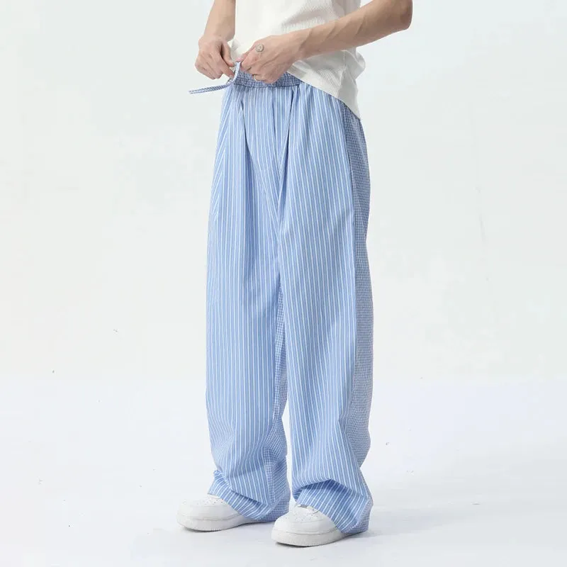 Casual Striped Pattern Loose Pants