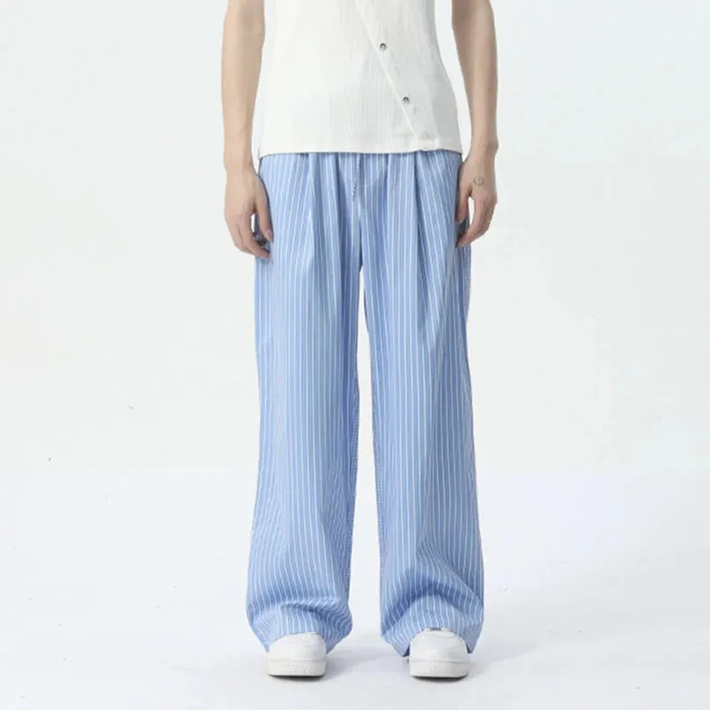 Casual Striped Pattern Loose Pants