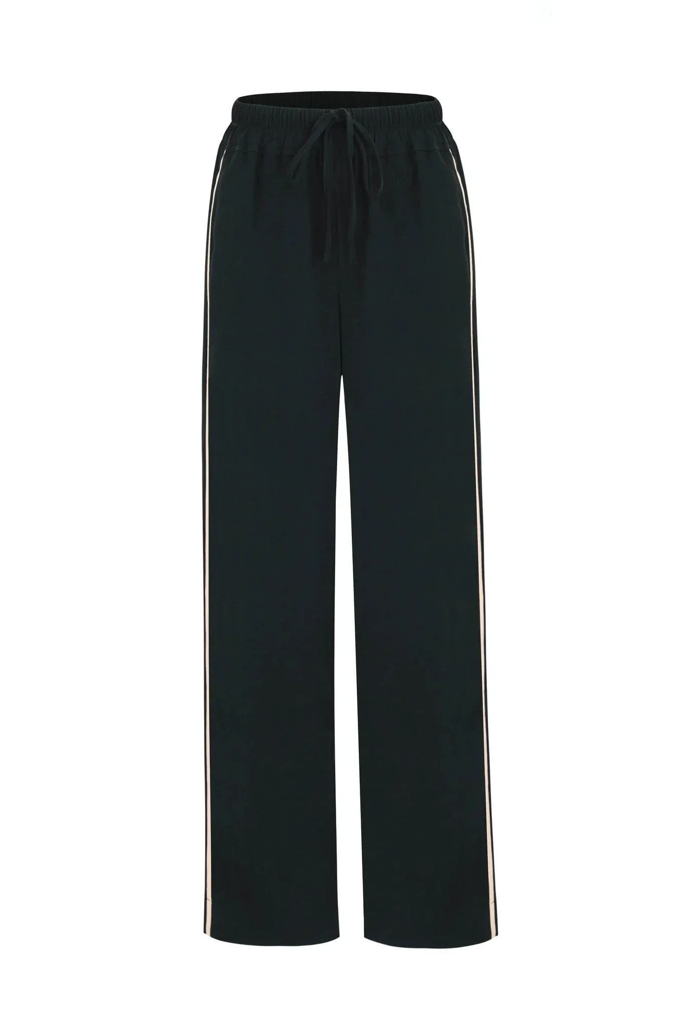 Confidant Leg Crepe Wide Pants - Black Stripe