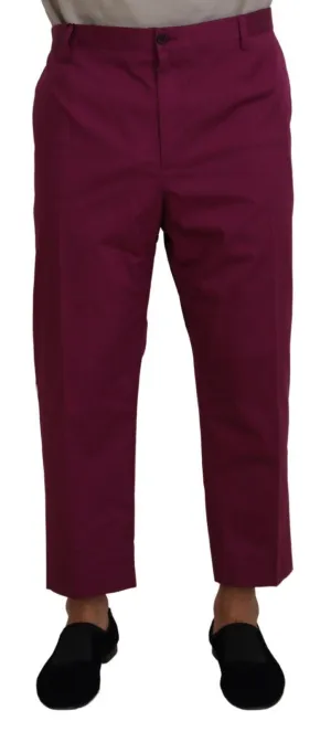 Dolce & Gabbana Elegant Magenta Cotton Stretch Pants