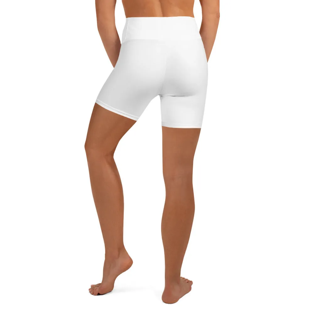 #HaterzStayBack Women's Yoga Shorts (White)