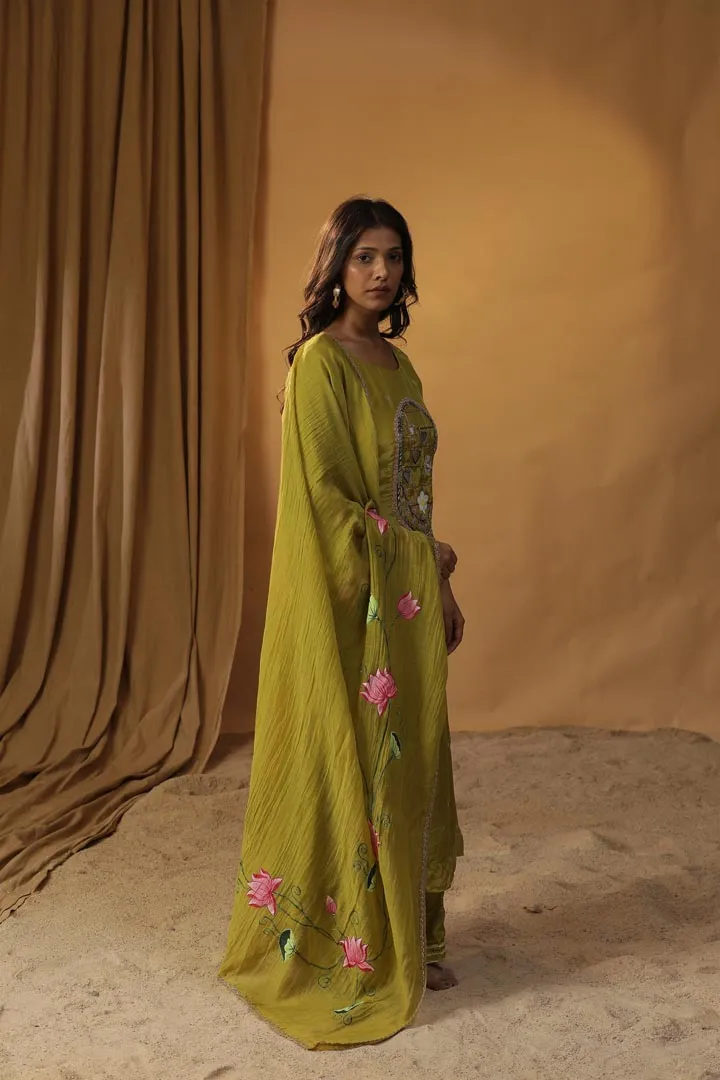 HERBAL GARDEN EMBROIDERED SUIT SET