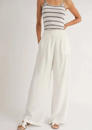 Heritage Wide Leg Pants - White