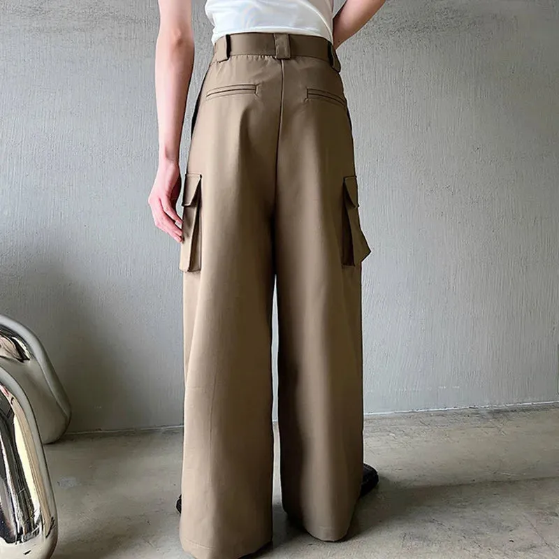 High Waist Metal Piece Pocket Pants