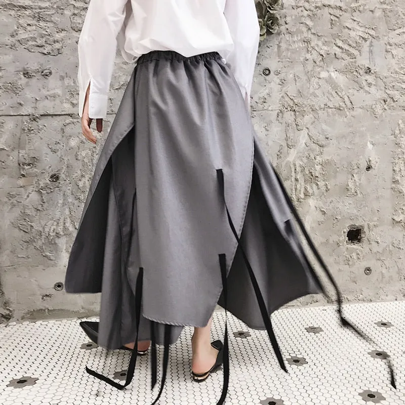 Irregular Design Loose Punk Hip Hop Men Skirt Pants