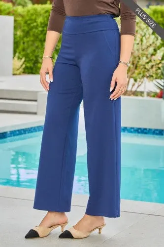 "In Style" Wide Leg Pant- Navy