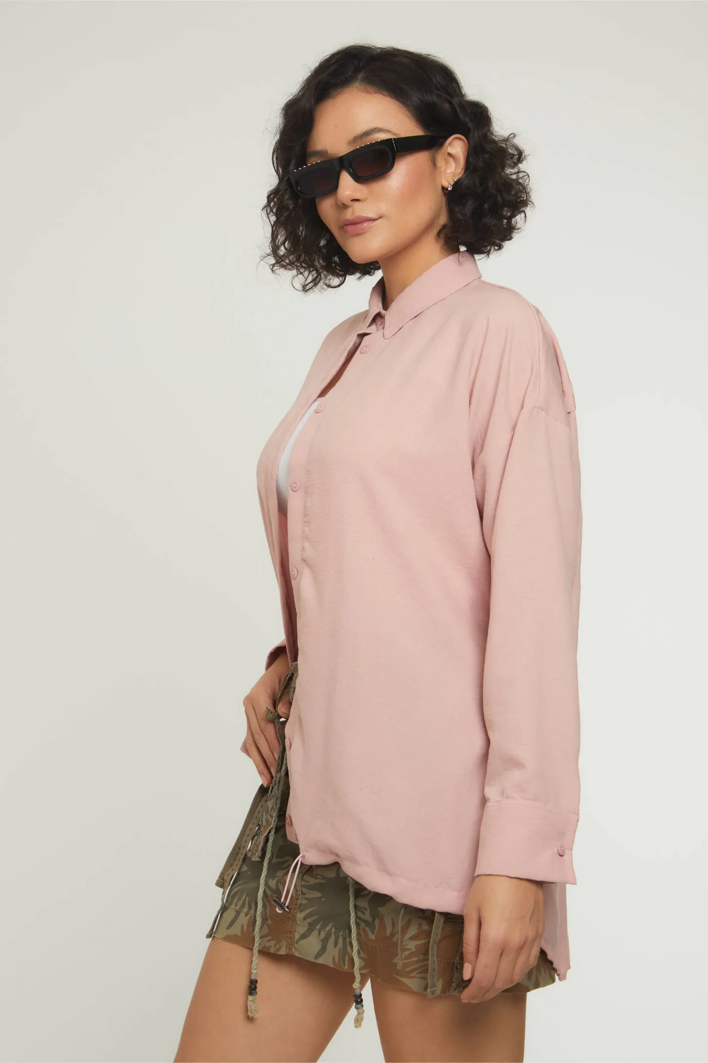 RELAXED VIBES SHIRT - BLUSH