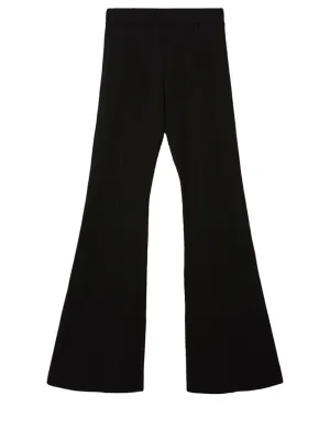 Rib Tight Flare Pants