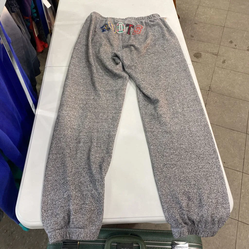 Roots plaid logo sweatpants S