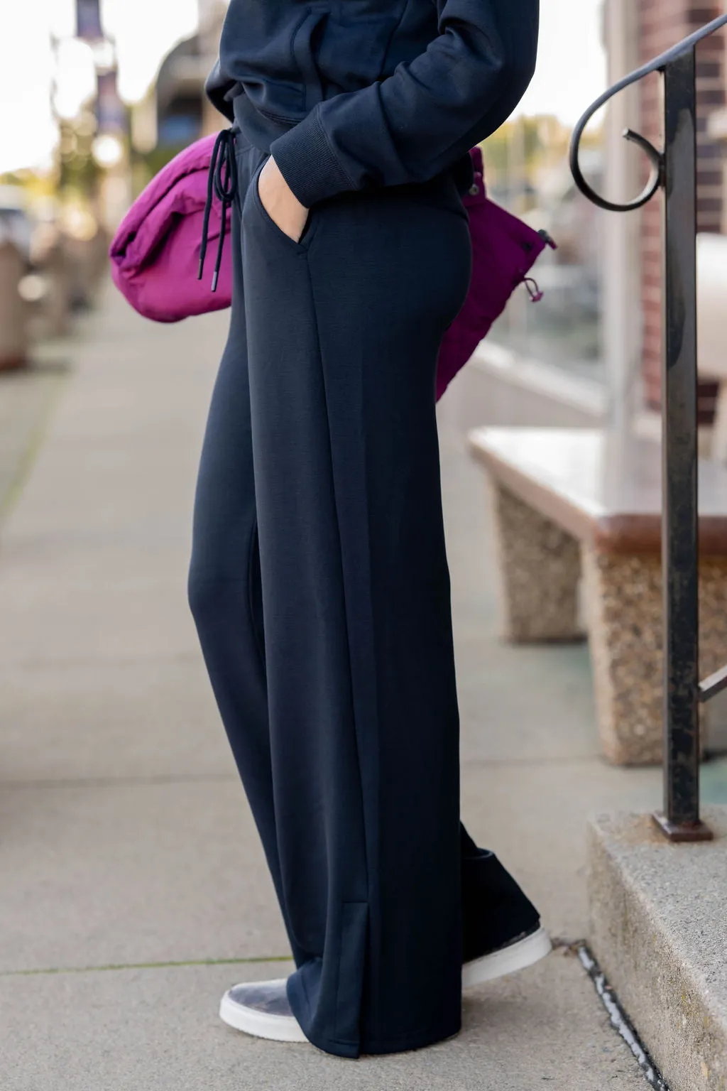 Side Slit Relaxed Pants