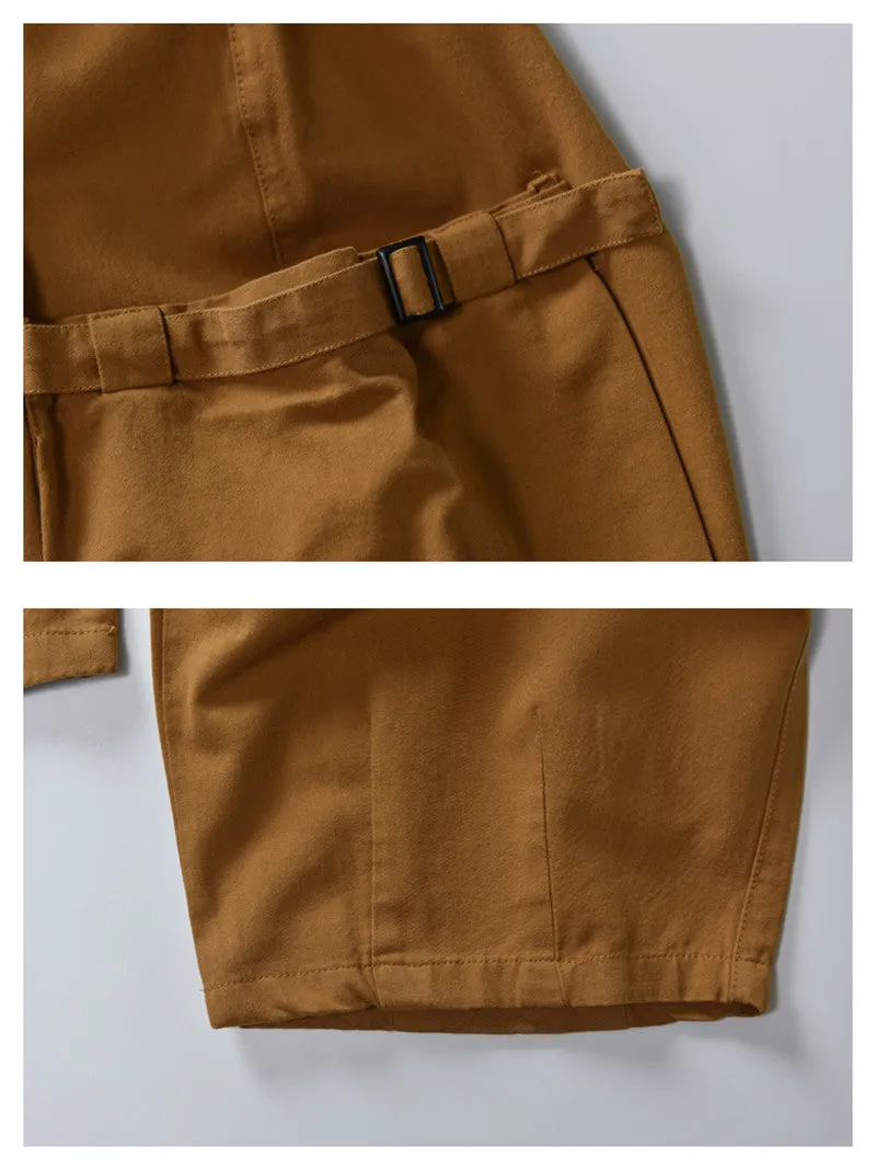 Solid Mono Color Baggy Cargo Pants