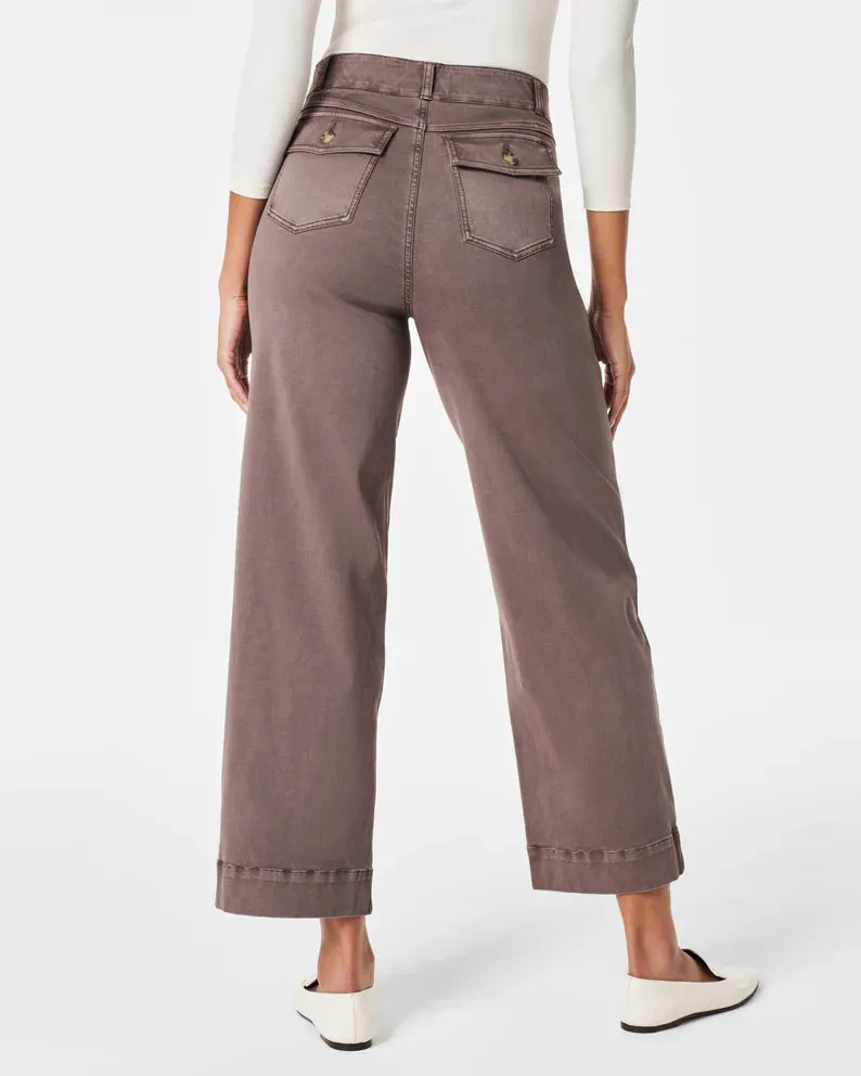 SPANX Stretch TwiIl Cropped Wide Leg Pant