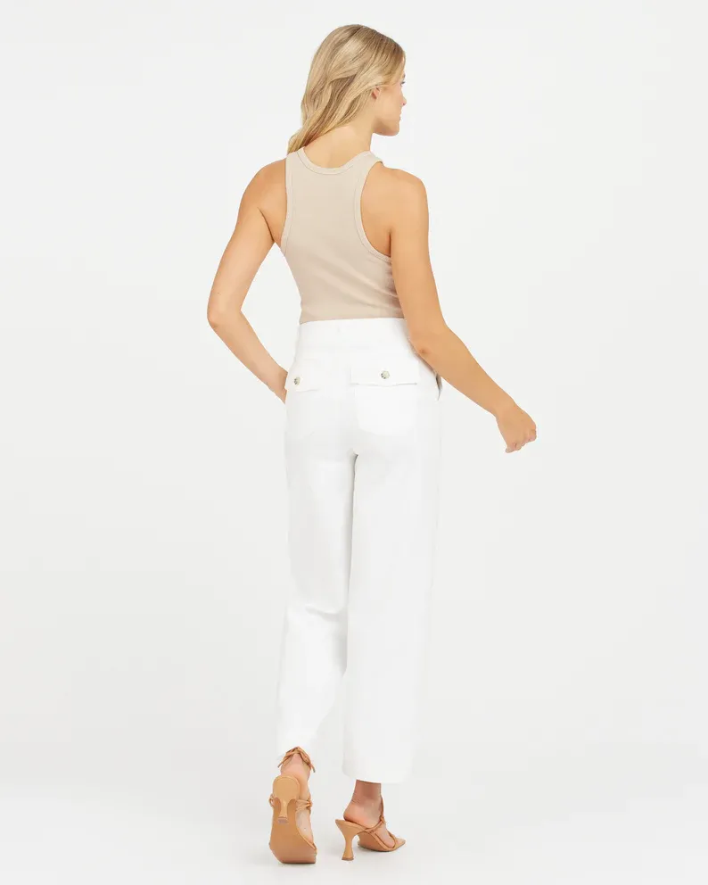 SPANX Stretch TwiIl Cropped Wide Leg Pant