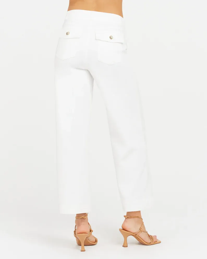 SPANX Stretch TwiIl Cropped Wide Leg Pant