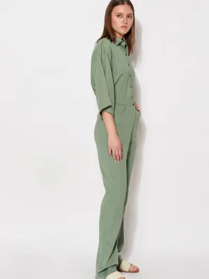 Sustainable Organic Aria Olive Lounge Pants