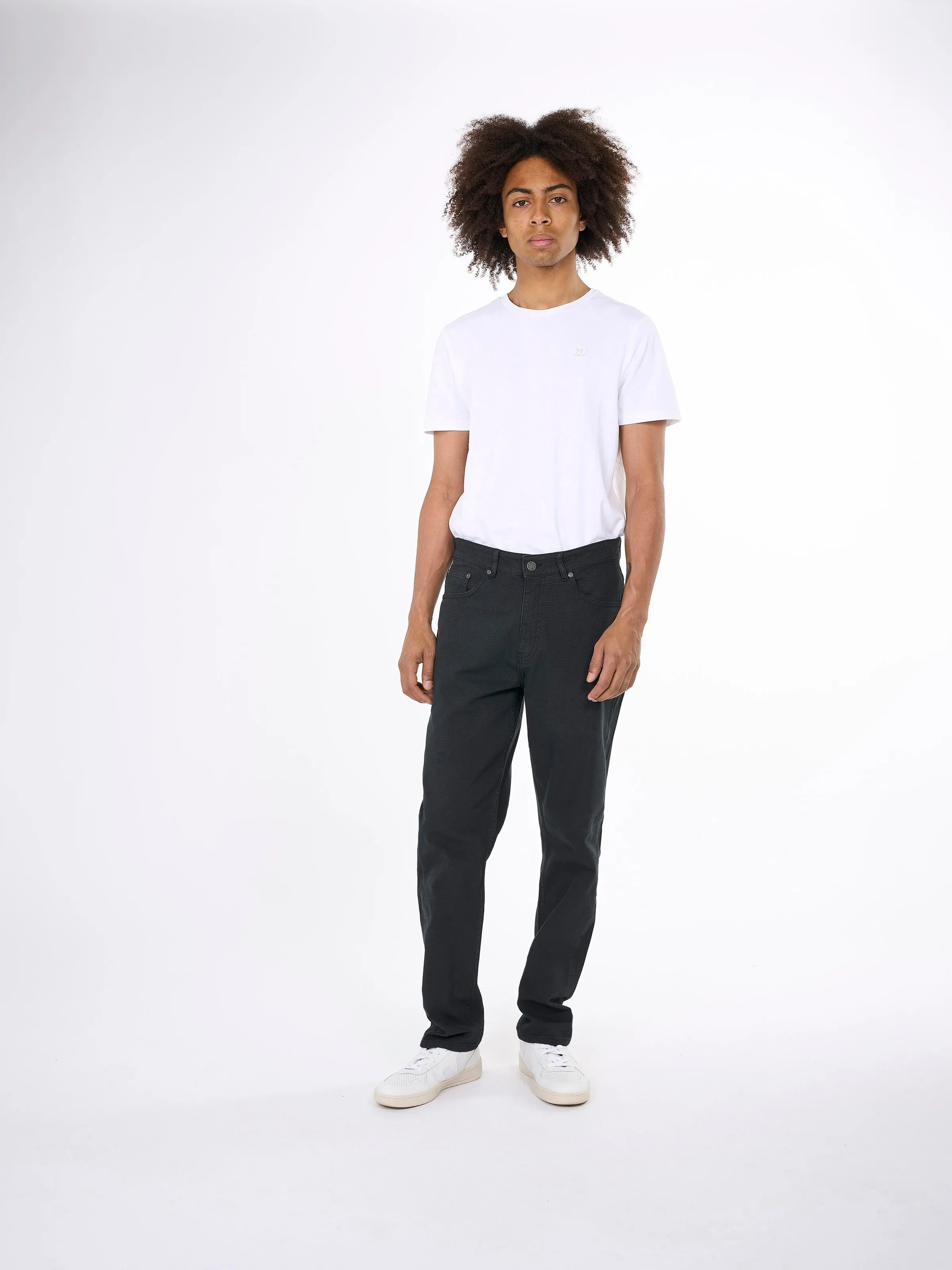 TIM 5-pocket canvas relaxed fit pant - Black Jet