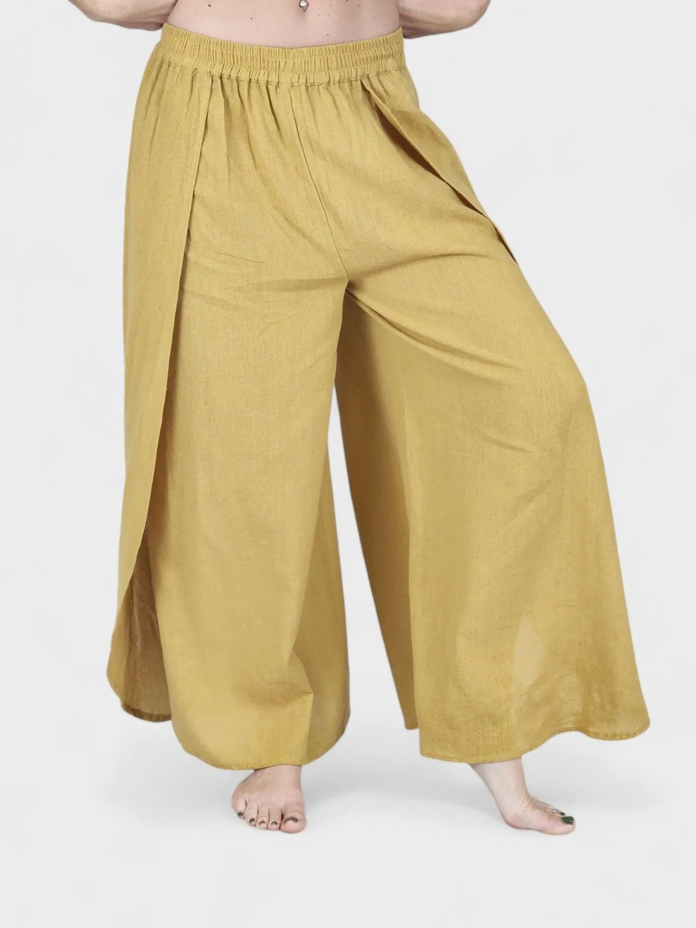 Turmeric Jute Fly Away Trousers