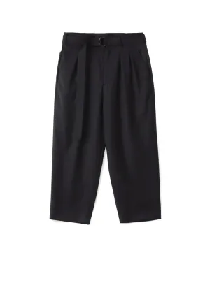 T/W GABARDINE 2-TUCK TAPERED BELT PANTS