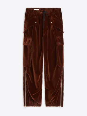 Velvet cargo pants