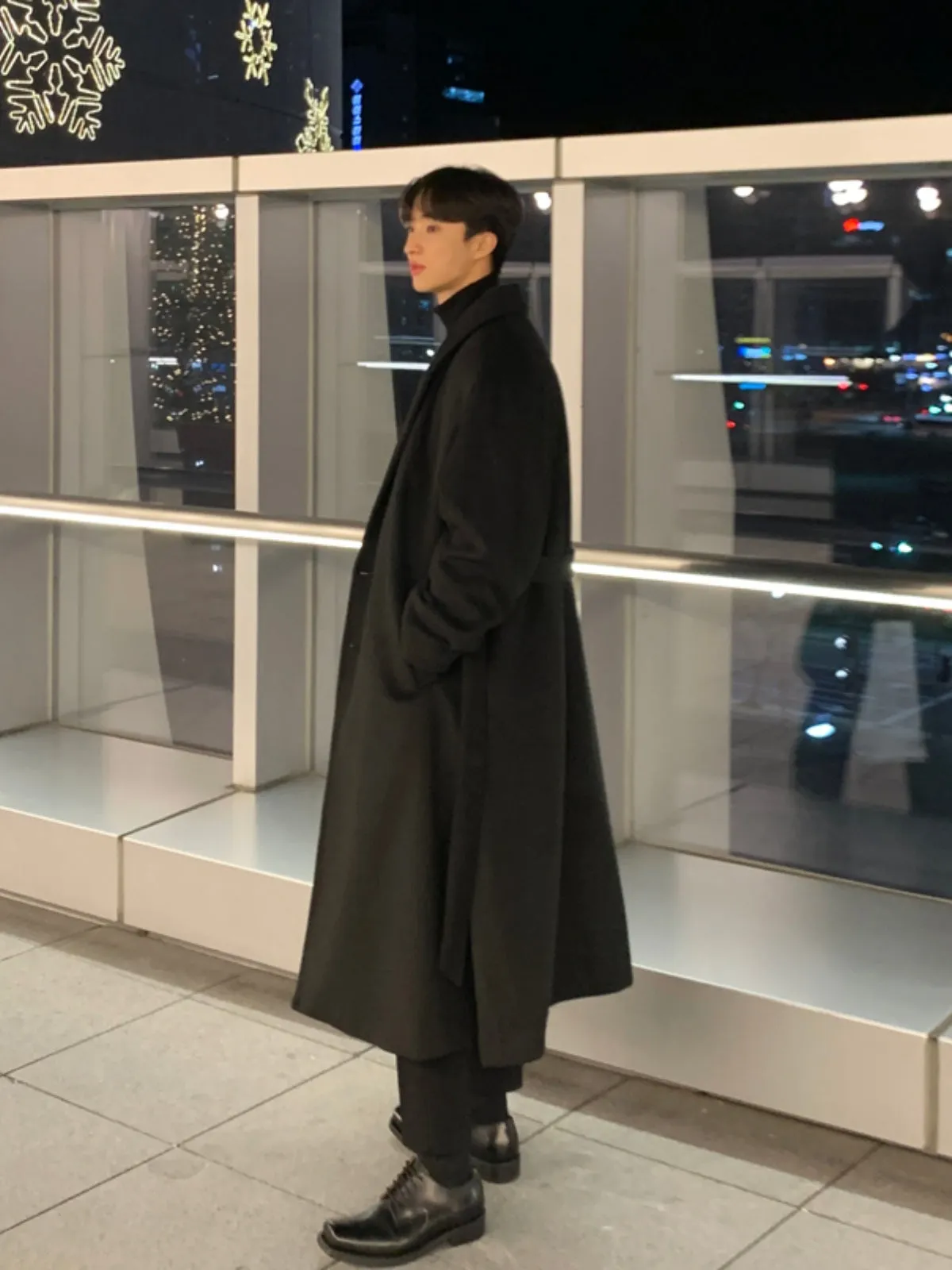 WLS Loose Long Thick Cashmere Coat