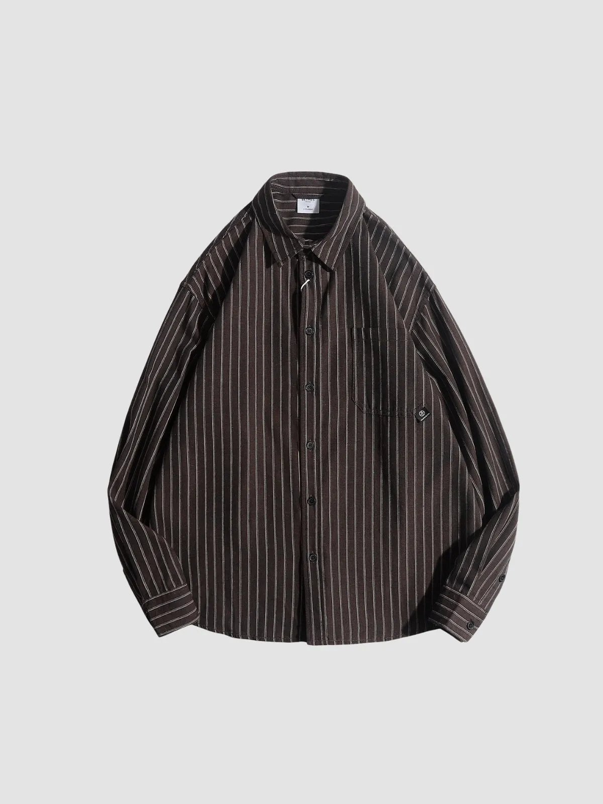 WLS Retro Striped Loose Shirt Top