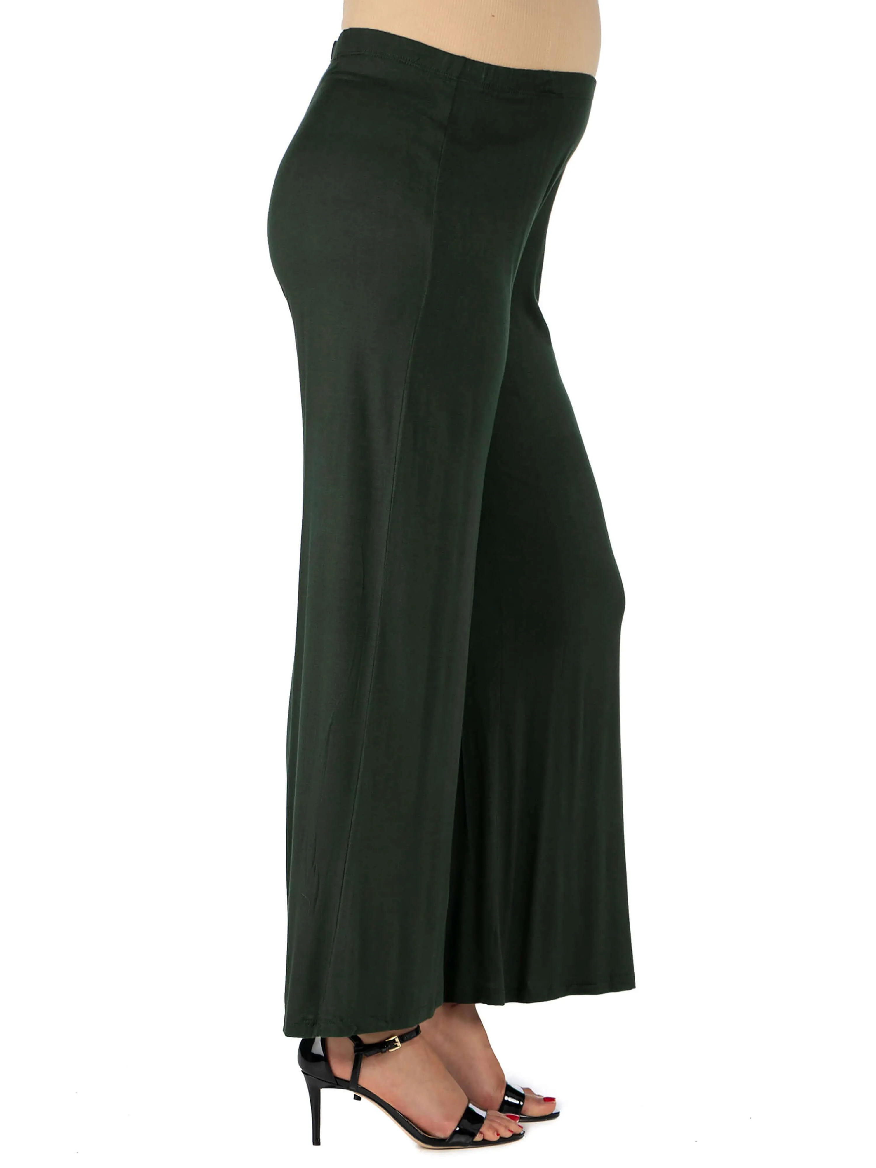 Womens Comfortable Solid Color Maternity Palazzo Pants