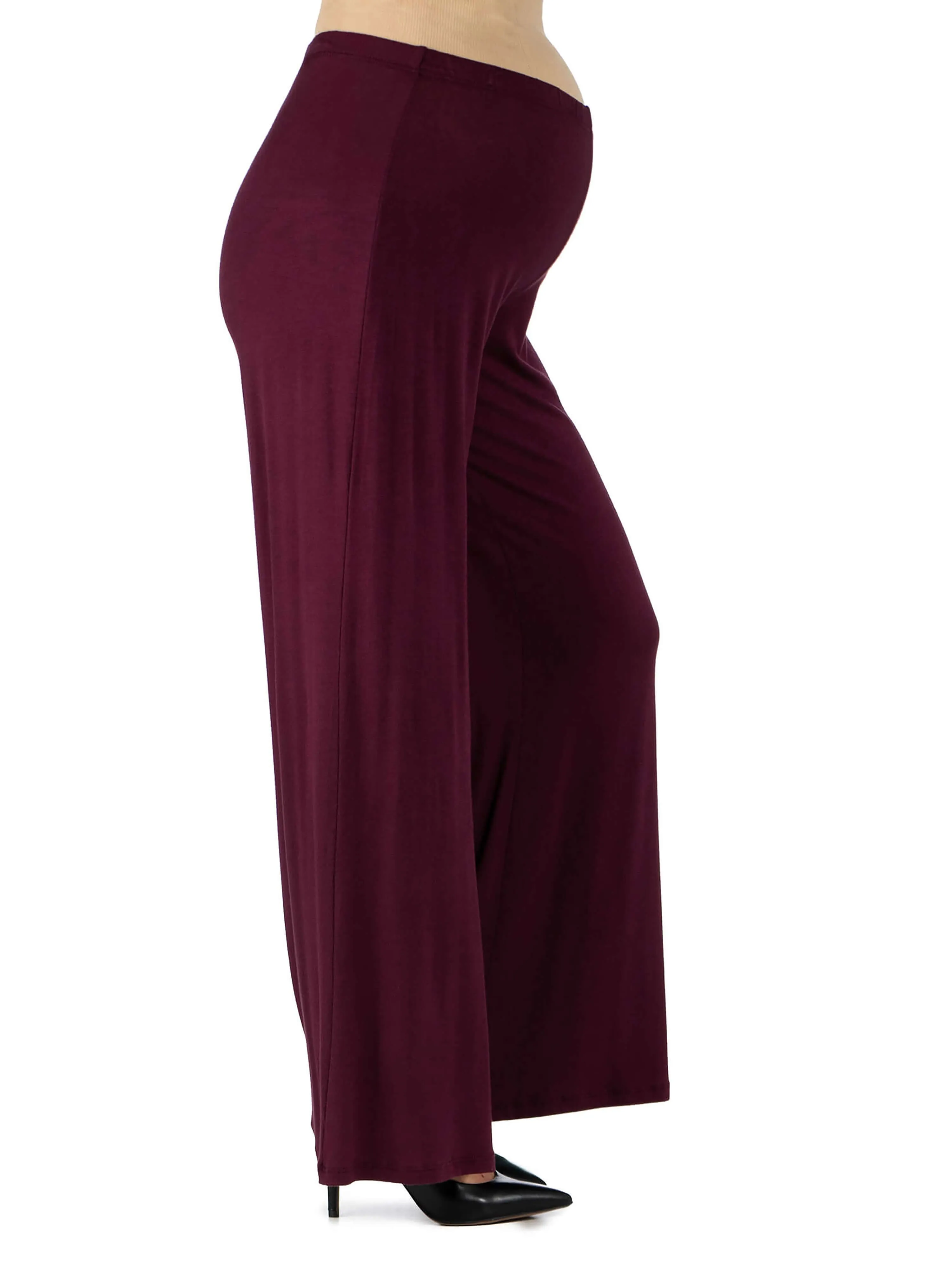 Womens Comfortable Solid Color Maternity Palazzo Pants