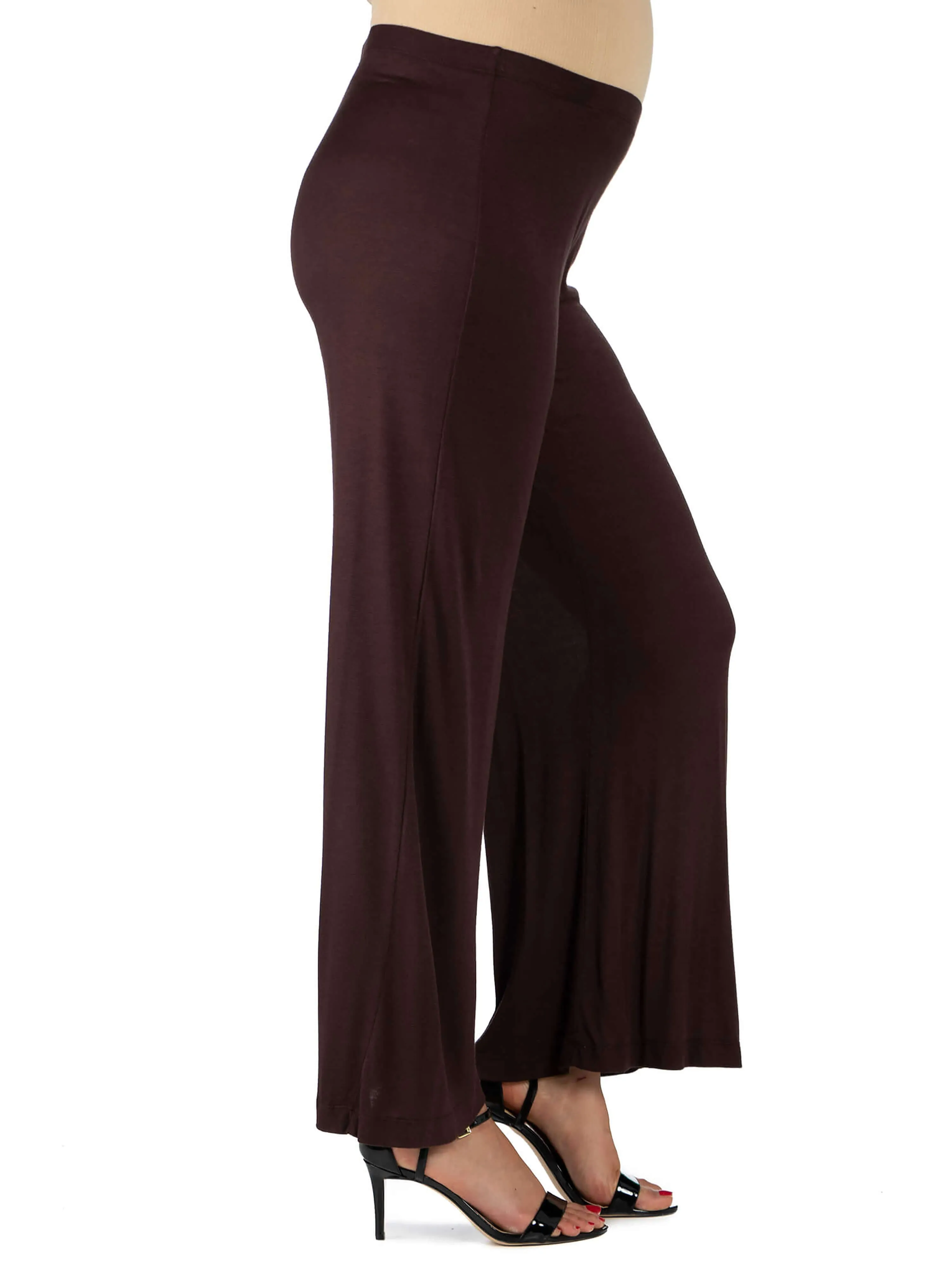 Womens Comfortable Solid Color Maternity Palazzo Pants