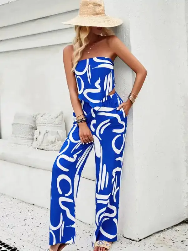 Women’s Elegant Fashion Printed Vacation Suit