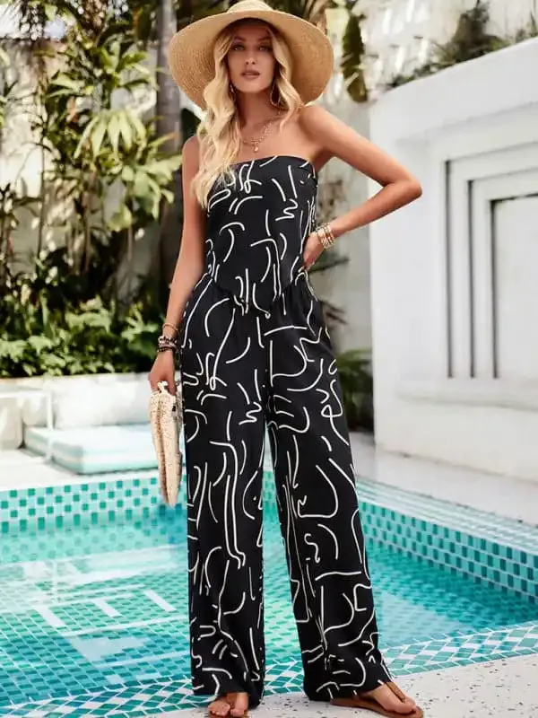 Women’s Elegant Fashion Printed Vacation Suit