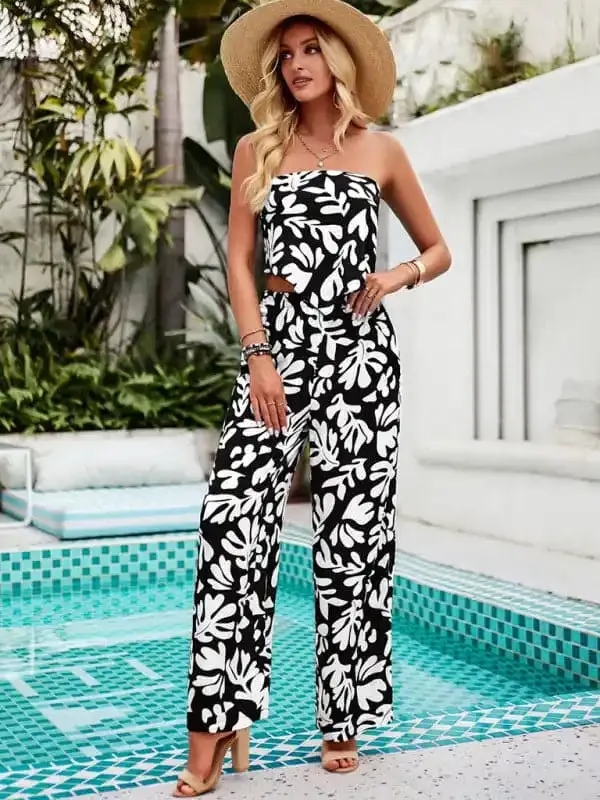 Women’s Elegant Fashion Printed Vacation Suit