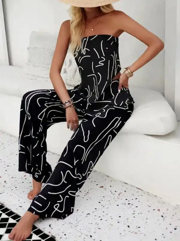 Women’s Elegant Fashion Printed Vacation Suit